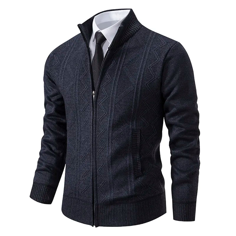 Cevori Zip-Up Knit Style Winter Cardigan