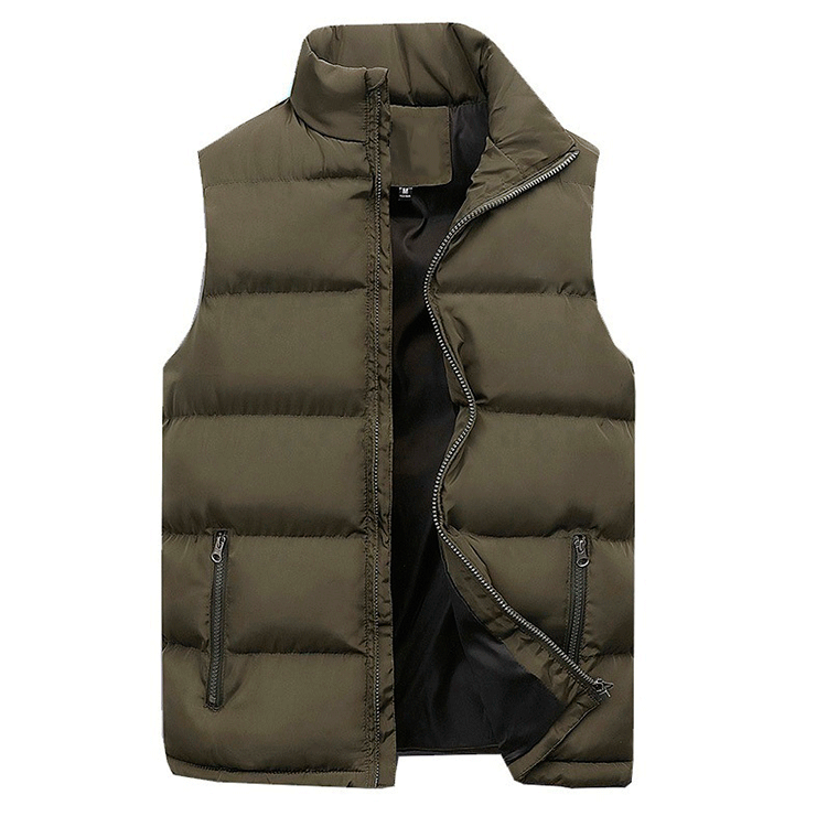 Cevori Stylish Zip Design Winter Waistcoat