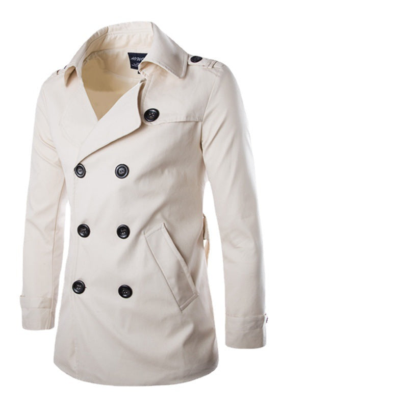 Cevori Tailored Double-Breasted Cotton Coat