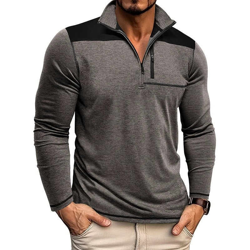 Cevori Slim Fit Soft Knit Half Zip Pullover Shirt