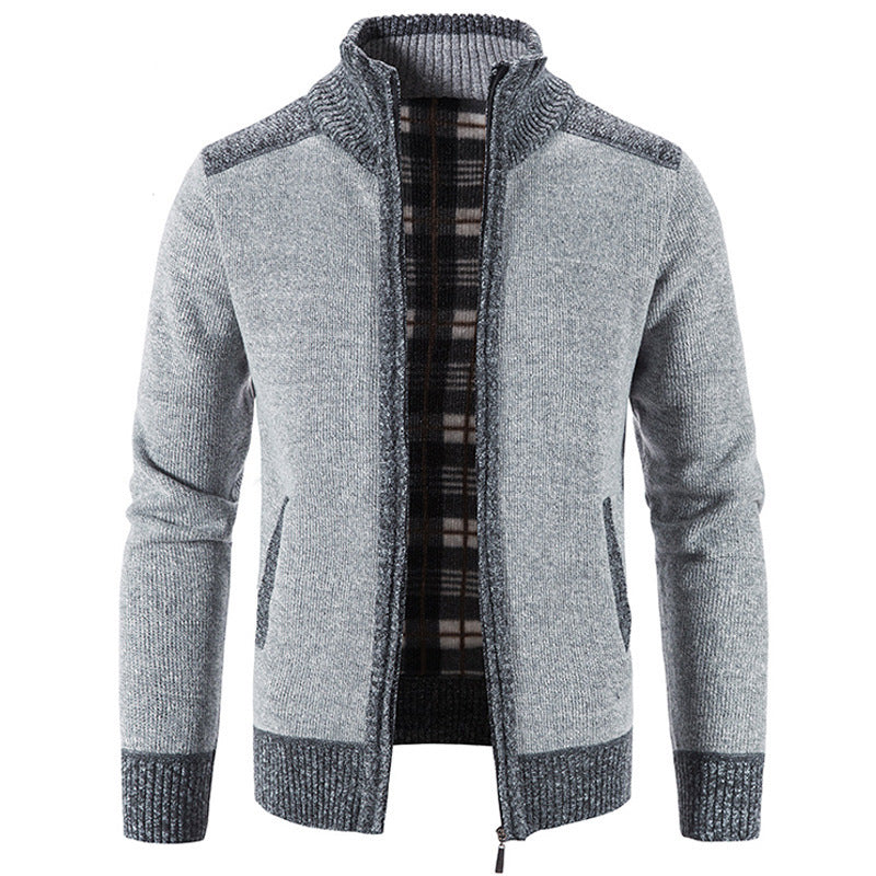 Cevori Modern Design Stand-Up Collar Cardigan