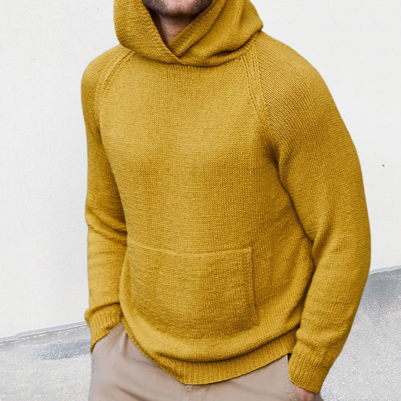 Cevori Fine Mesh Style Hooded Knitted Jumper