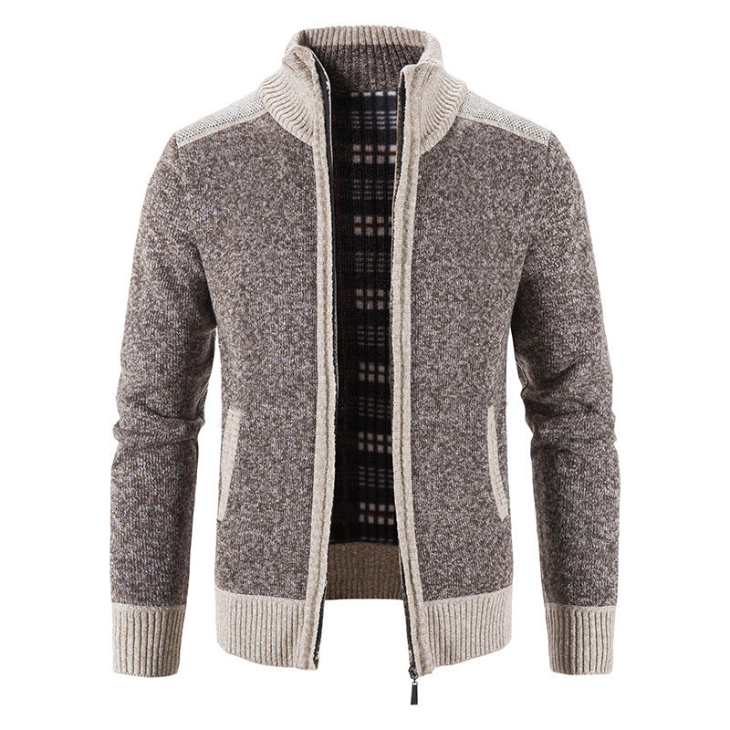 Cevori Modern Design Stand-Up Collar Cardigan
