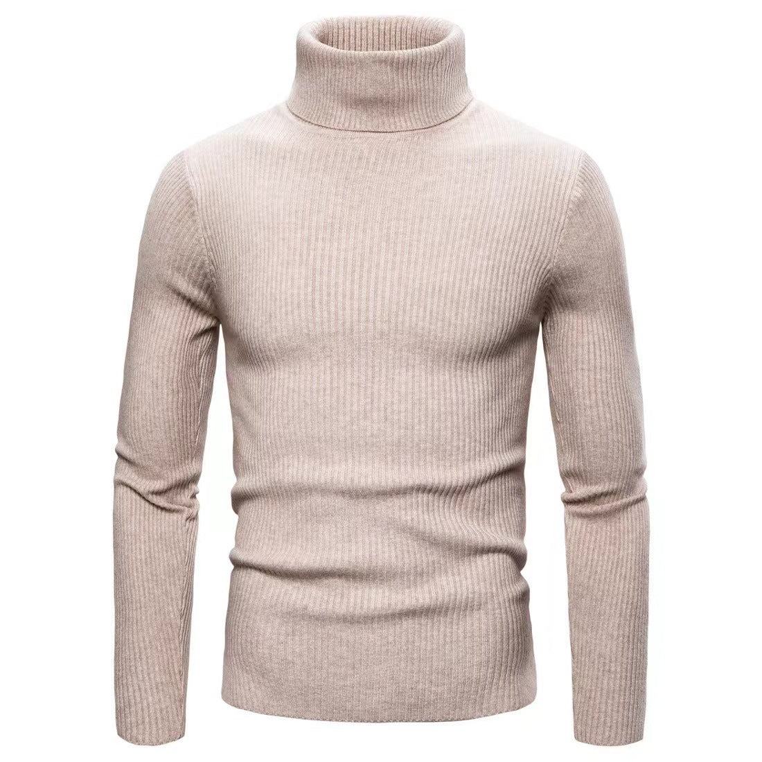 Cevori Turtleneck Style Rib Knit Jumper