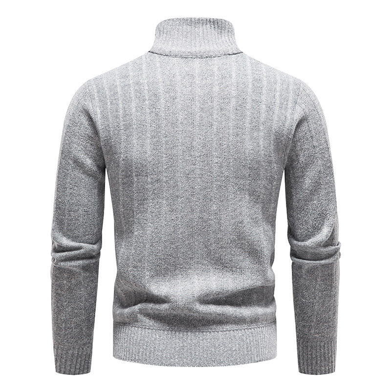 Cevori Stand-Up Collar Knitted Jumper