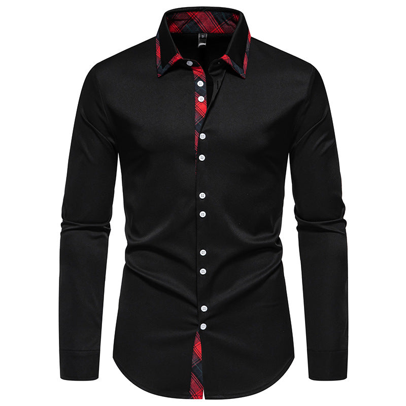 Cevori Checked Long-Sleeve Shirt with Button Placket