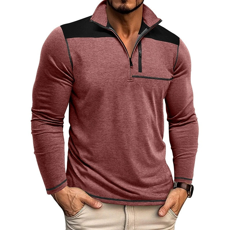 Cevori Slim Fit Soft Knit Half Zip Pullover Shirt