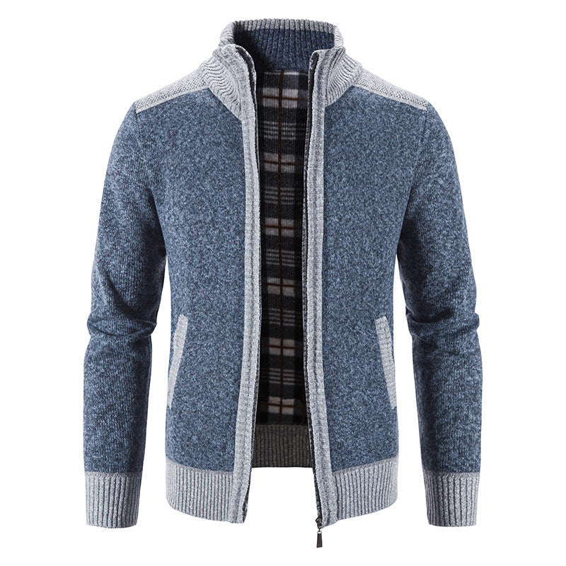 Cevori Modern Design Stand-Up Collar Cardigan