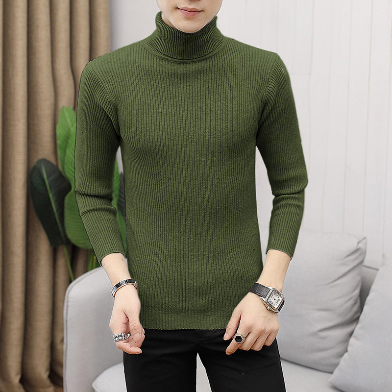 Cevori Turtleneck Style Rib Knit Jumper