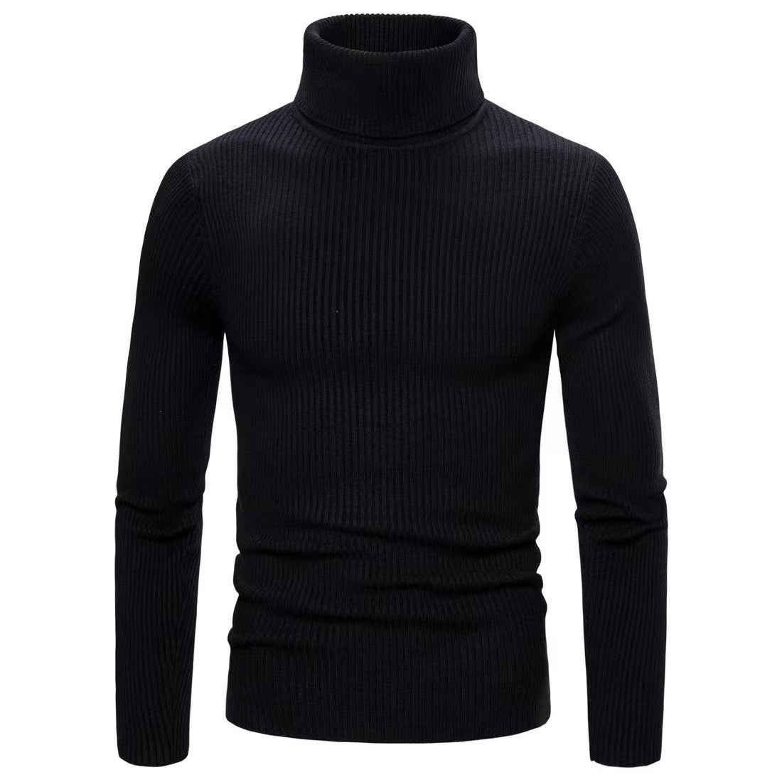 Cevori Turtleneck Style Rib Knit Jumper