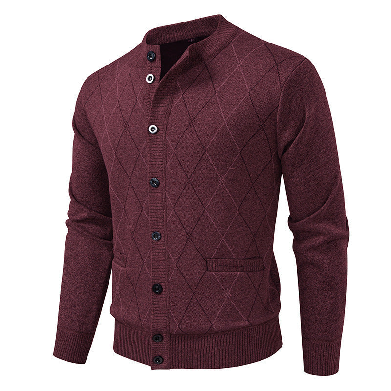 Cevori Stylish Diamond Pattern Cardigan