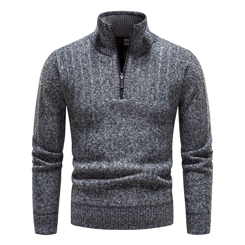 Cevori Stand-Up Collar Knitted Jumper