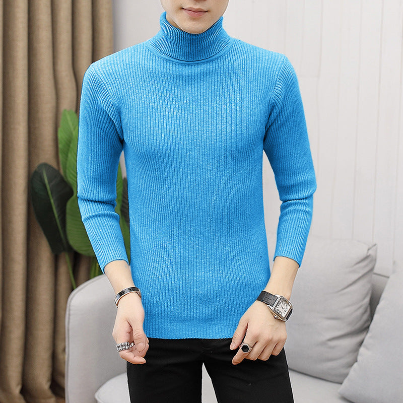 Cevori Turtleneck Style Rib Knit Jumper