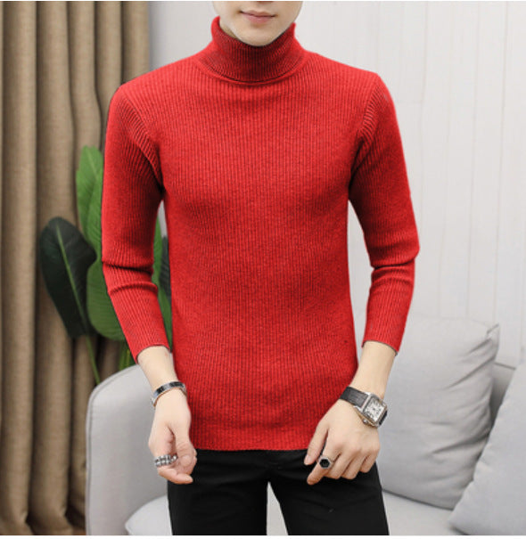 Cevori Turtleneck Style Rib Knit Jumper