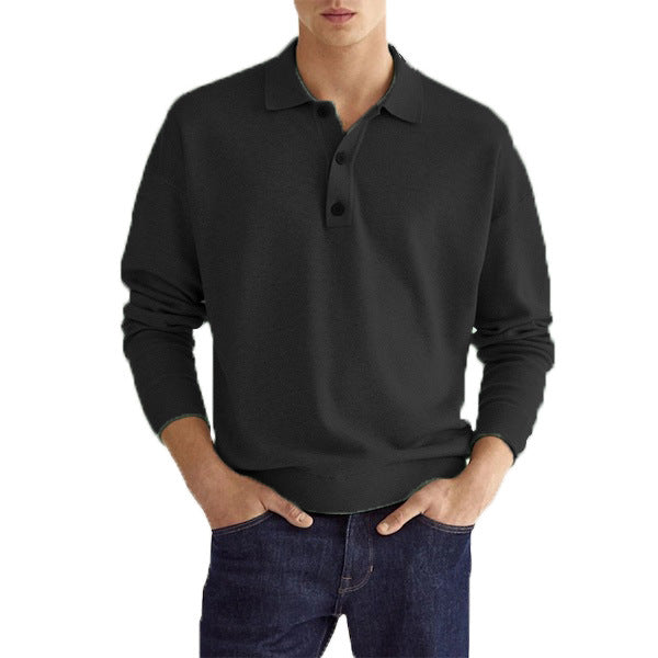 Cevori Button Placket Casual Pullover