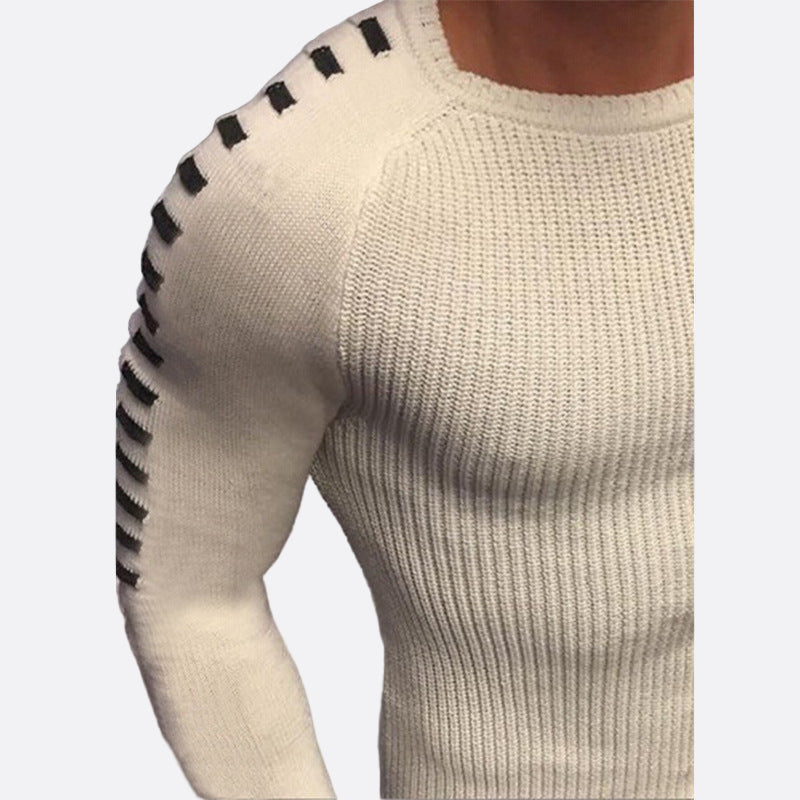 Cevori Innovative Design Structured Sleeves Knitted Jumper