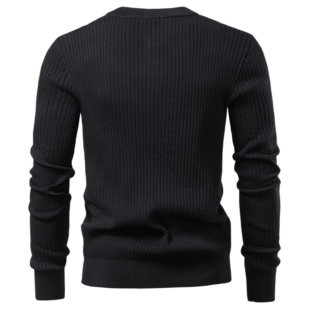 Cevori Fine Ribbed Pattern Knitted Jumper
