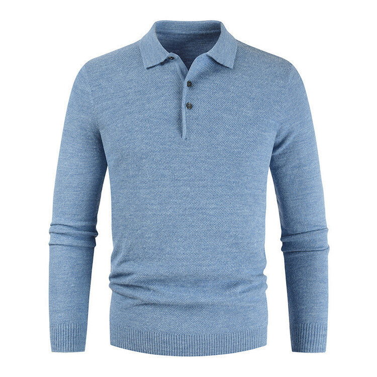 Cevori Fashionable Long-Sleeved Polo Shirt
