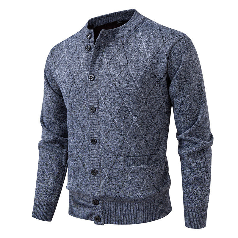 Cevori Stylish Diamond Pattern Cardigan