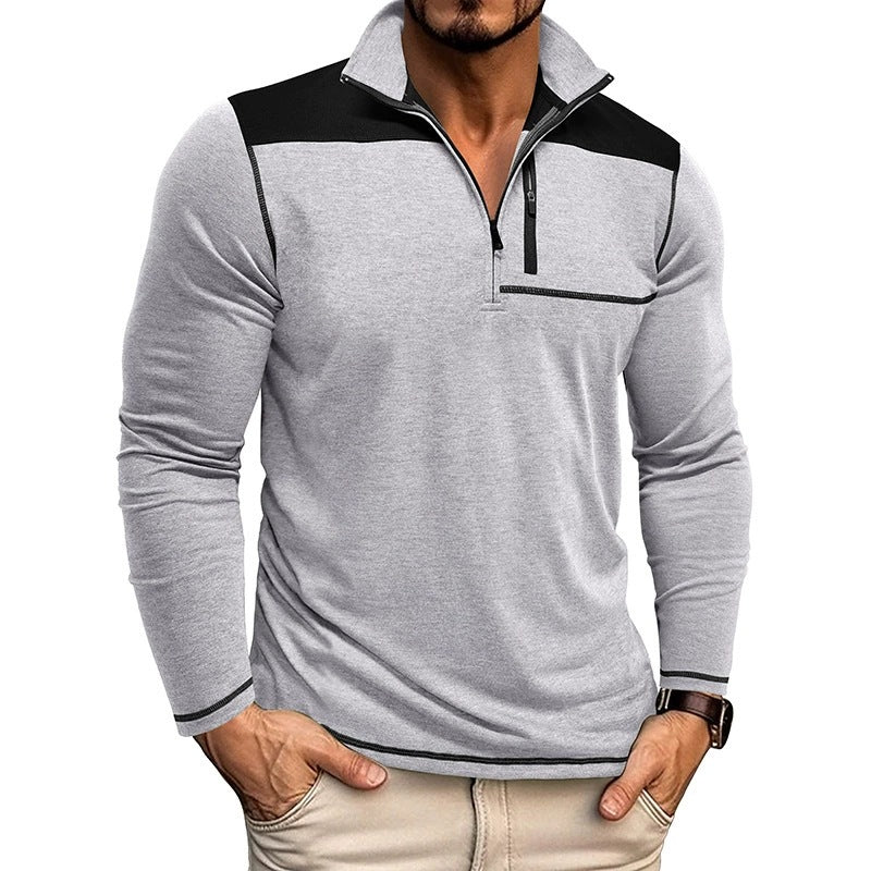 Cevori Slim Fit Soft Knit Half Zip Pullover Shirt