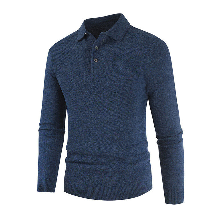 Cevori Fashionable Long-Sleeved Polo Shirt