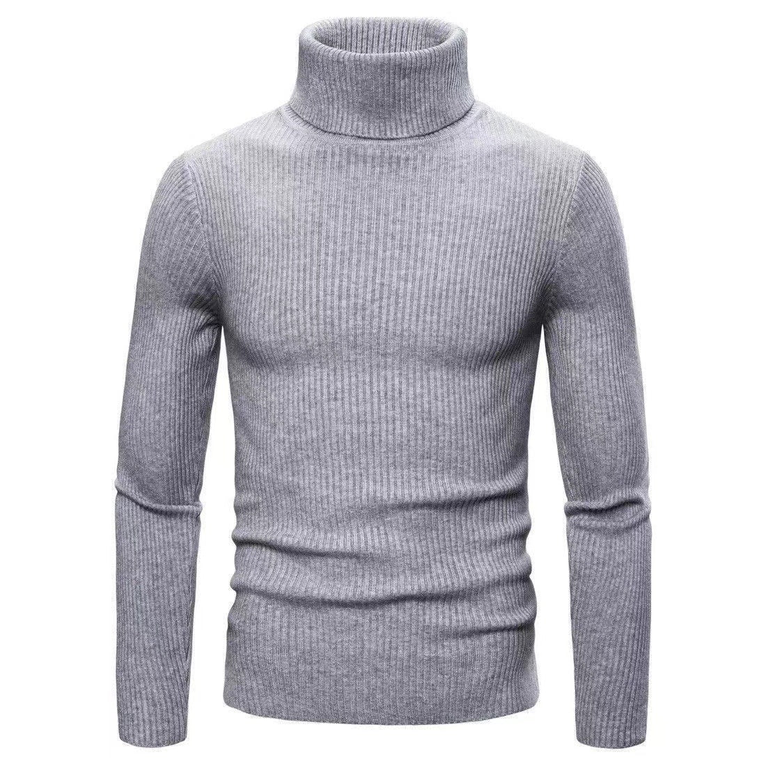 Cevori Turtleneck Style Rib Knit Jumper