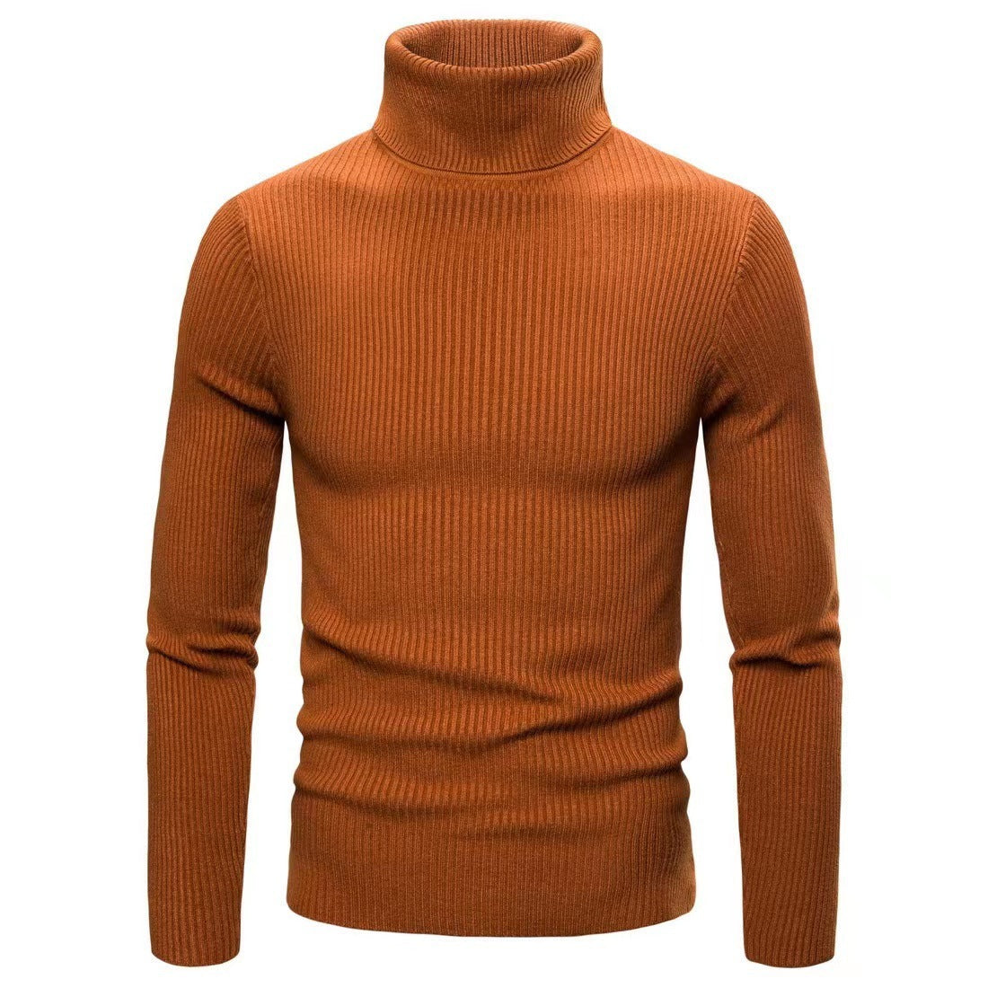 Cevori Turtleneck Style Rib Knit Jumper