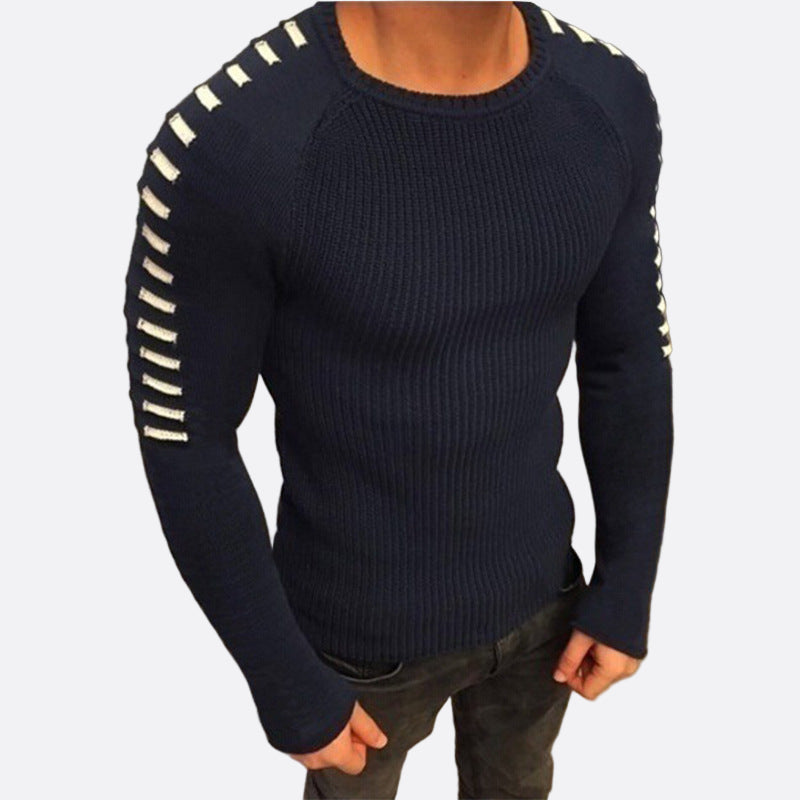 Cevori Innovative Design Structured Sleeves Knitted Jumper