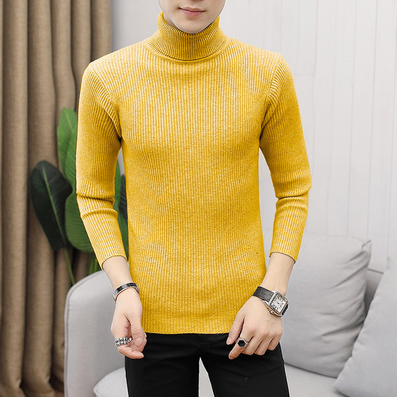 Cevori Turtleneck Style Rib Knit Jumper