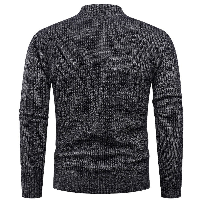 Cevori High Collar Textured Cardigan