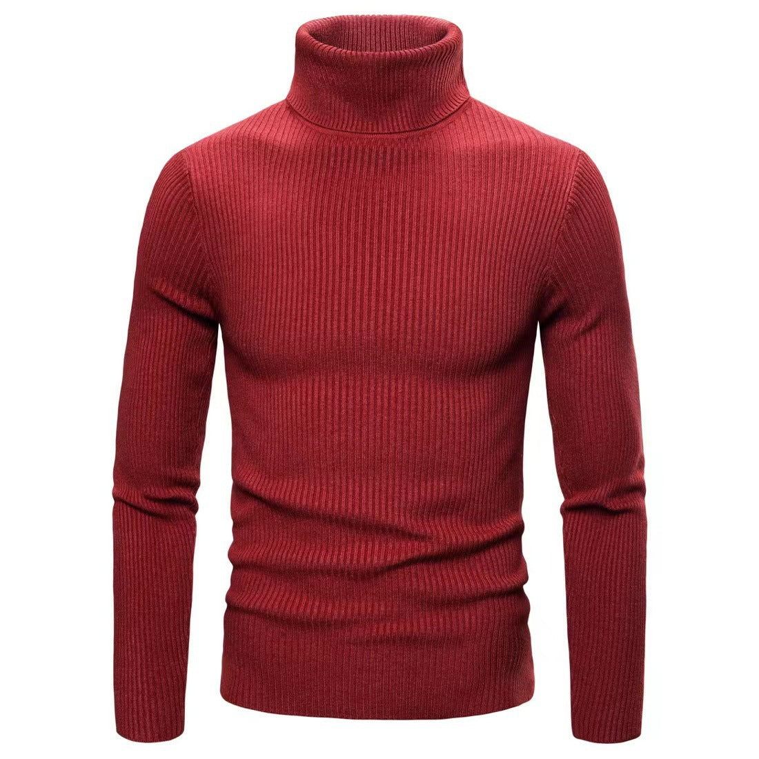Cevori Turtleneck Style Rib Knit Jumper