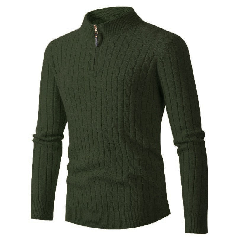 Cevori Cable-Knit Jumper with Zip Collar