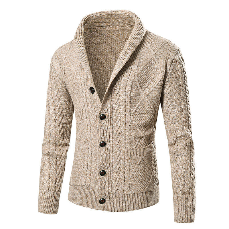 Cevori Modern Style Cable Knit Cardigan