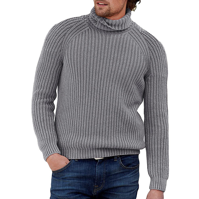 Cevori Chunky Knit Jumper with High Collar