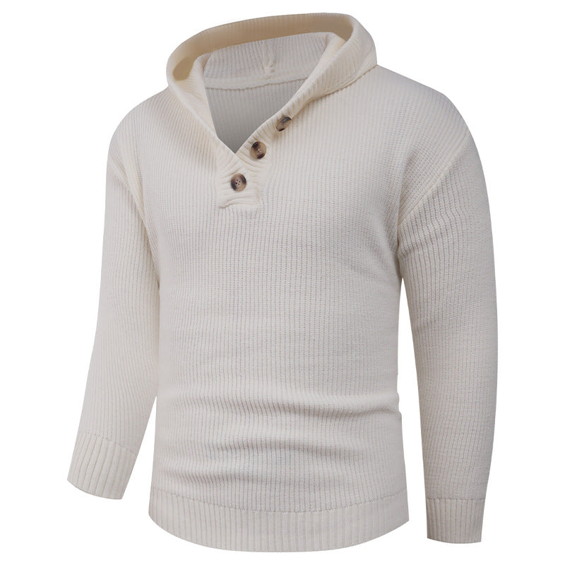 Cevori High Collar Knitted Jumper with Buttons