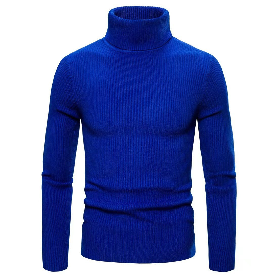 Cevori Turtleneck Style Rib Knit Jumper