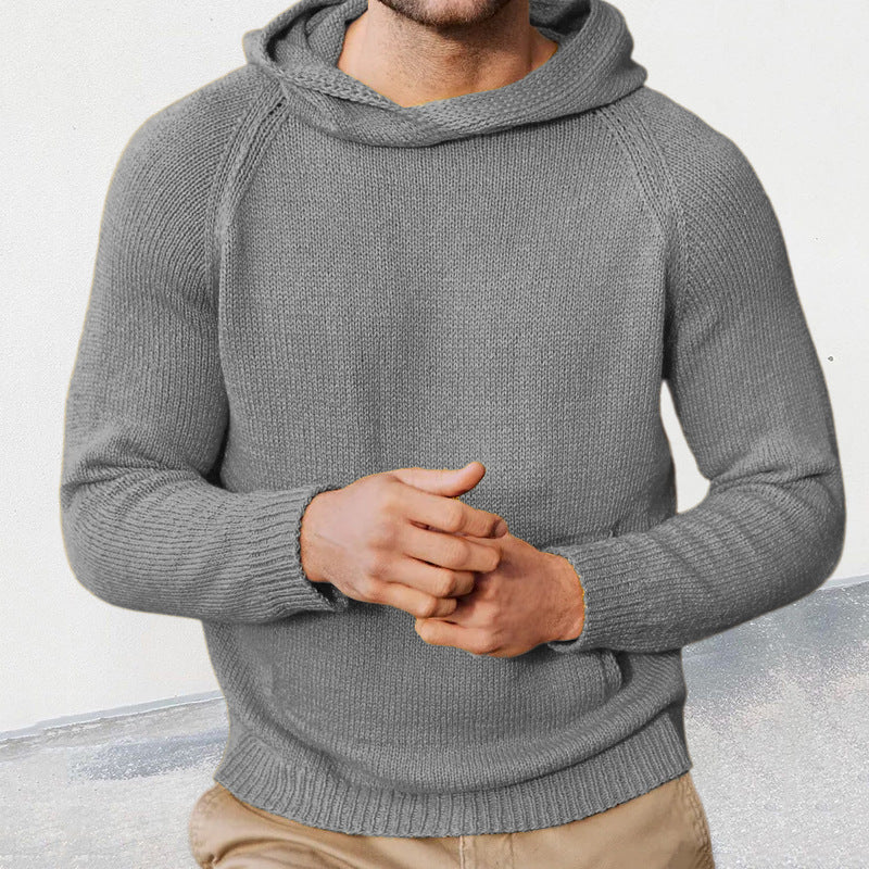 Cevori Fine Mesh Style Hooded Knitted Jumper