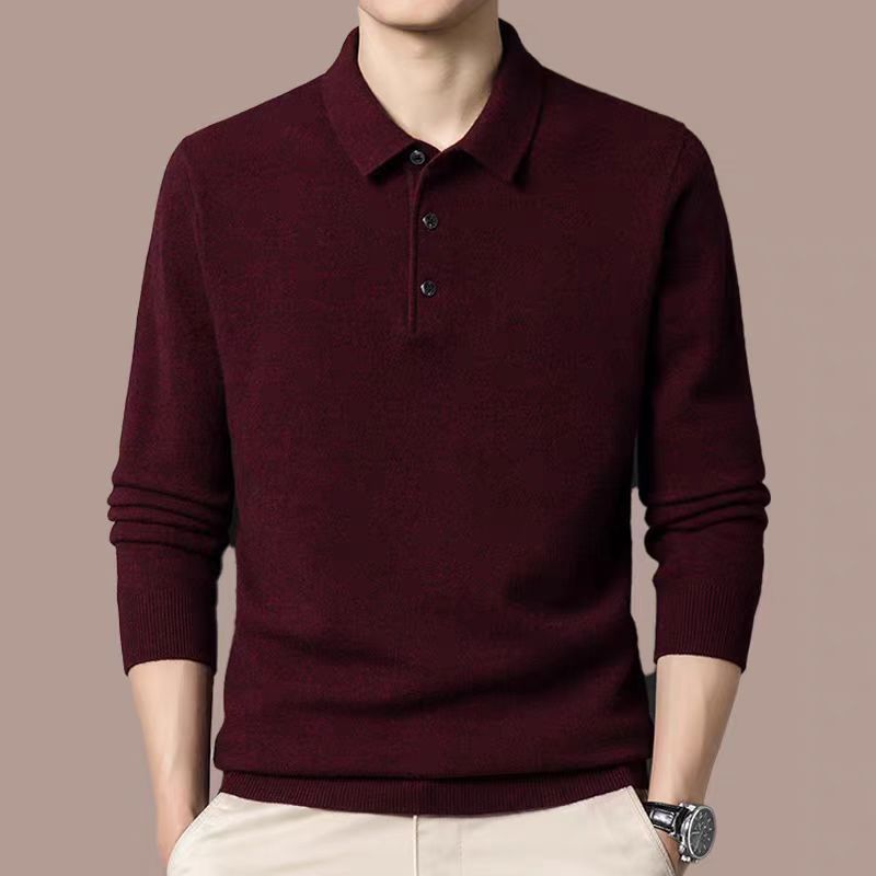 Cevori Fashionable Long-Sleeved Polo Shirt