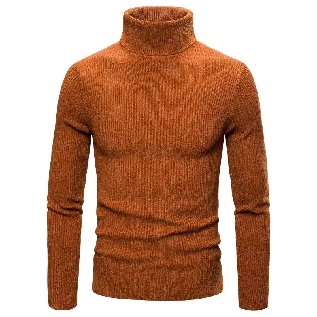 Cevori Turtleneck Style Rib Knit Jumper