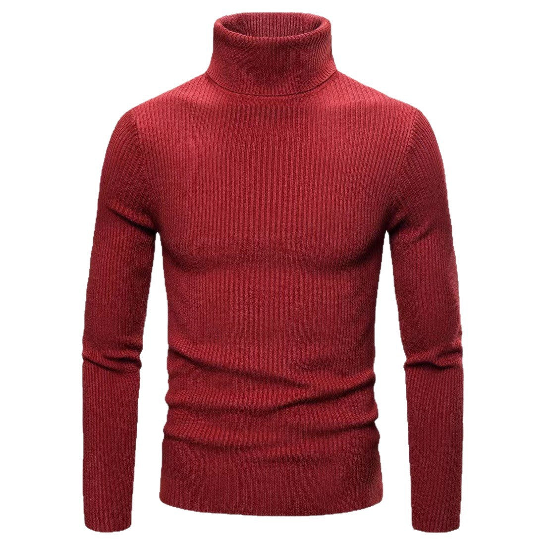 Cevori Turtleneck Style Rib Knit Jumper