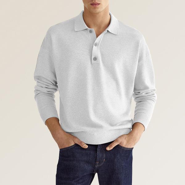 Cevori Button Placket Casual Pullover