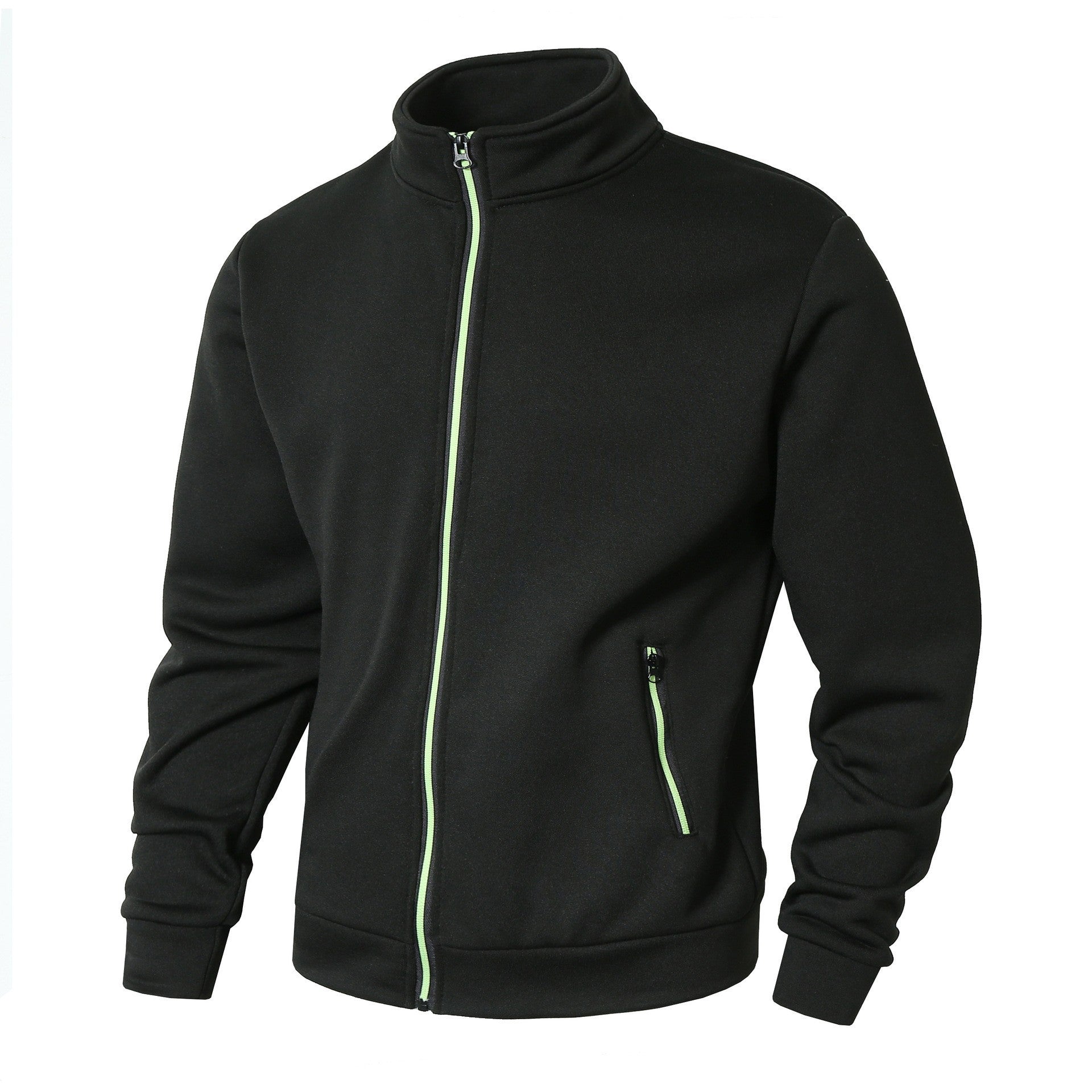 Cevori High Collar & Zip Closure Fleece Jacket