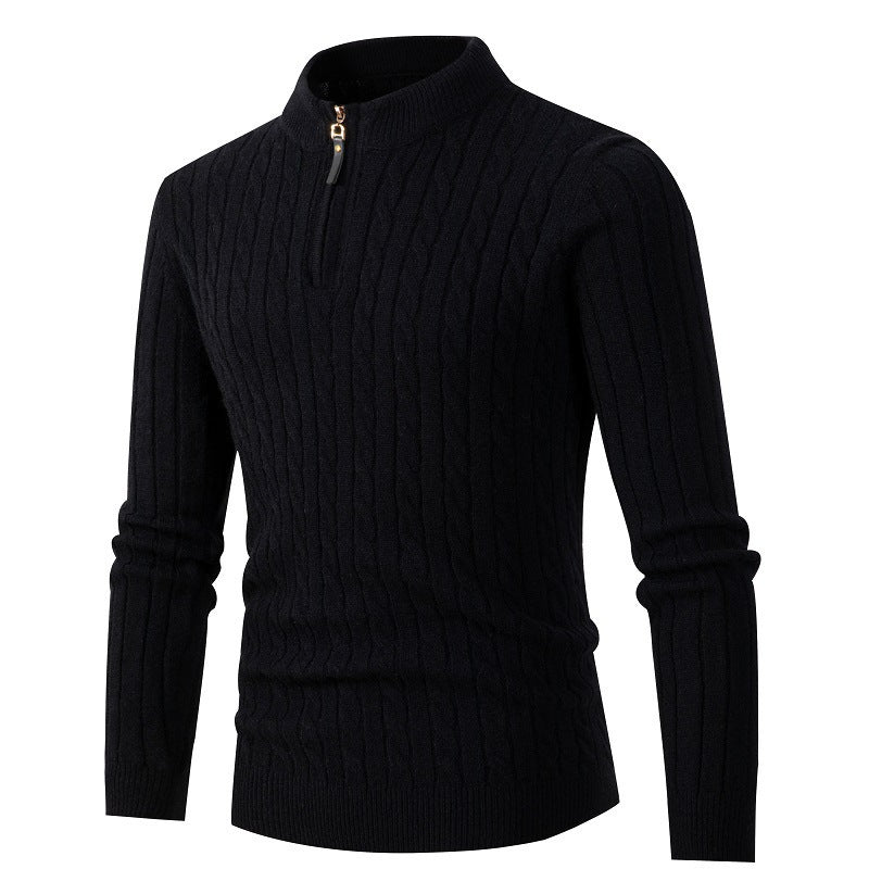 Cevori Cable-Knit Jumper with Zip Collar