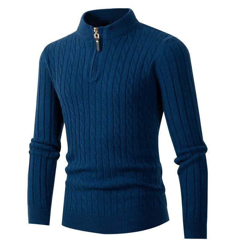 Cevori Cable-Knit Jumper with Zip Collar