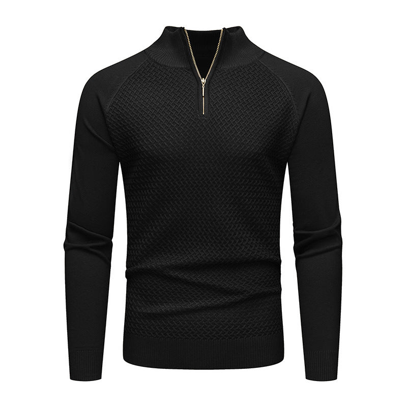 Cevori Stylish Zip Collar Knitted Jumper