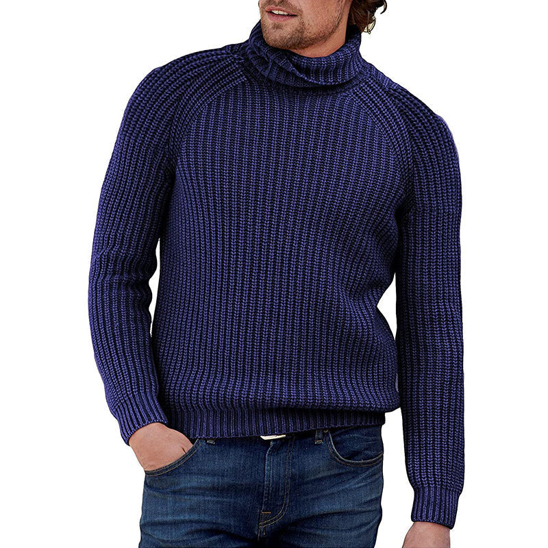 Cevori Chunky Knit Jumper with High Collar