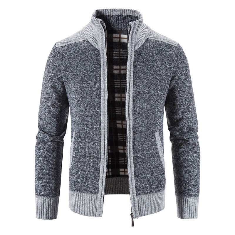 Cevori Modern Design Stand-Up Collar Cardigan