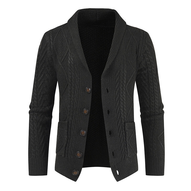 Cevori Modern Style Cable Knit Cardigan