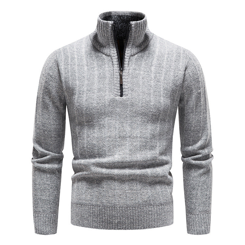 Cevori Stand-Up Collar Knitted Jumper