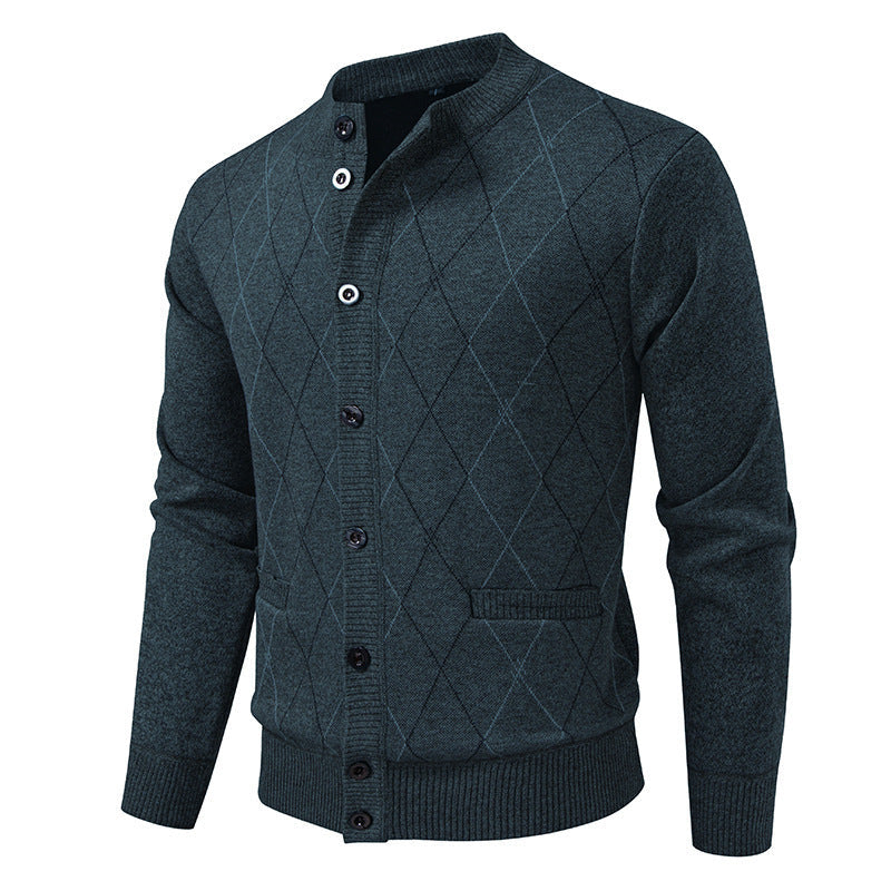 Cevori Stylish Diamond Pattern Cardigan
